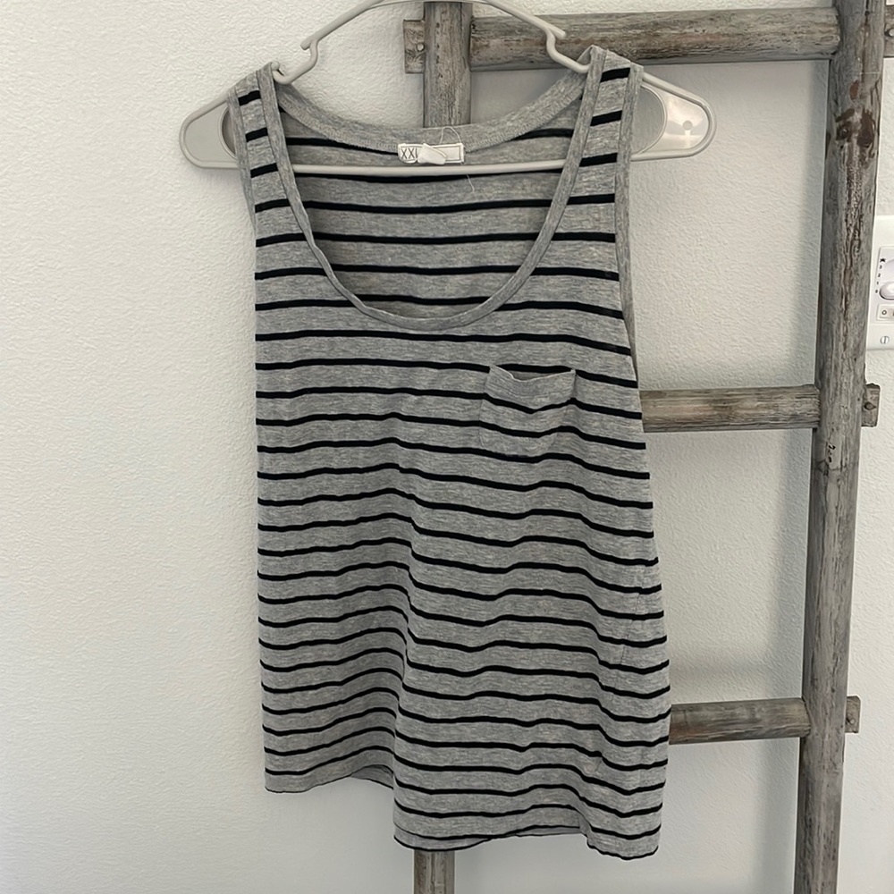 Forever 21 Stripped Tank Top size Large